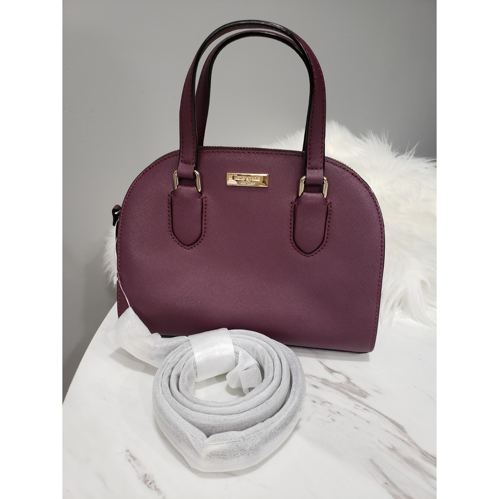 NEVER USED kate spade reiley lauren satchel Plum Deep Purple Handbag‎ Purse Bag